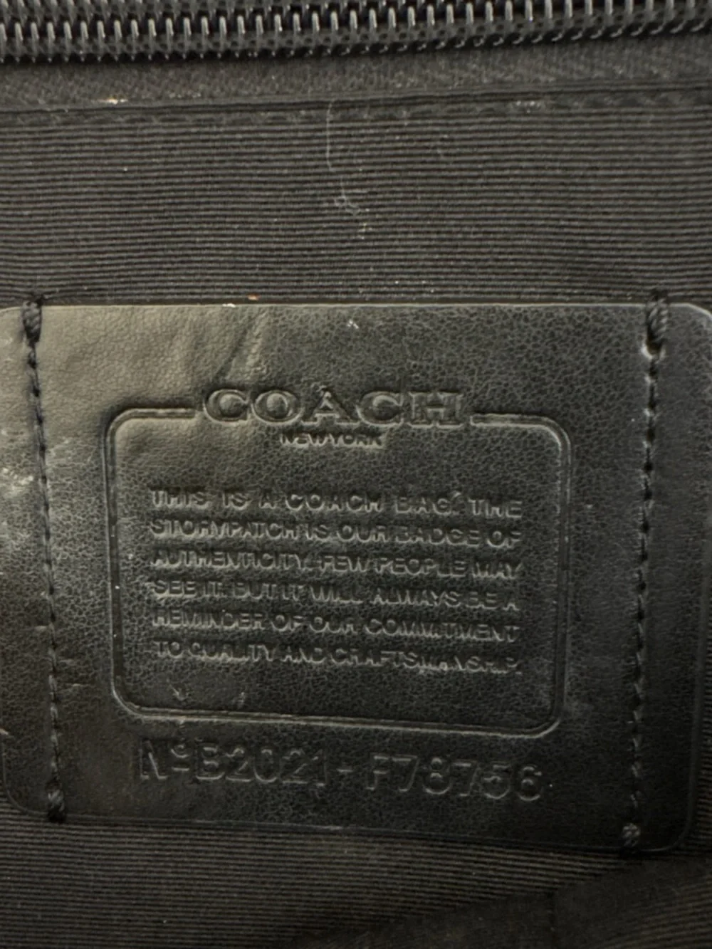 Coach Men's Signature Charcoal Gray Backpack